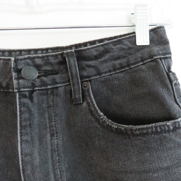 ALEXANDER WANG Bite High Rise Shorts in Gray Aged Denim Distressed - Size 27 - Picture 6 of 16
